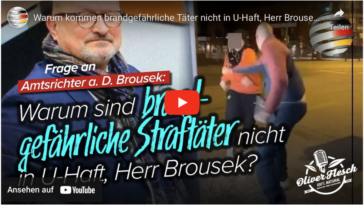 Warum kommen brandgefährliche Täter nicht in U-Haft, Herr Brousek?!