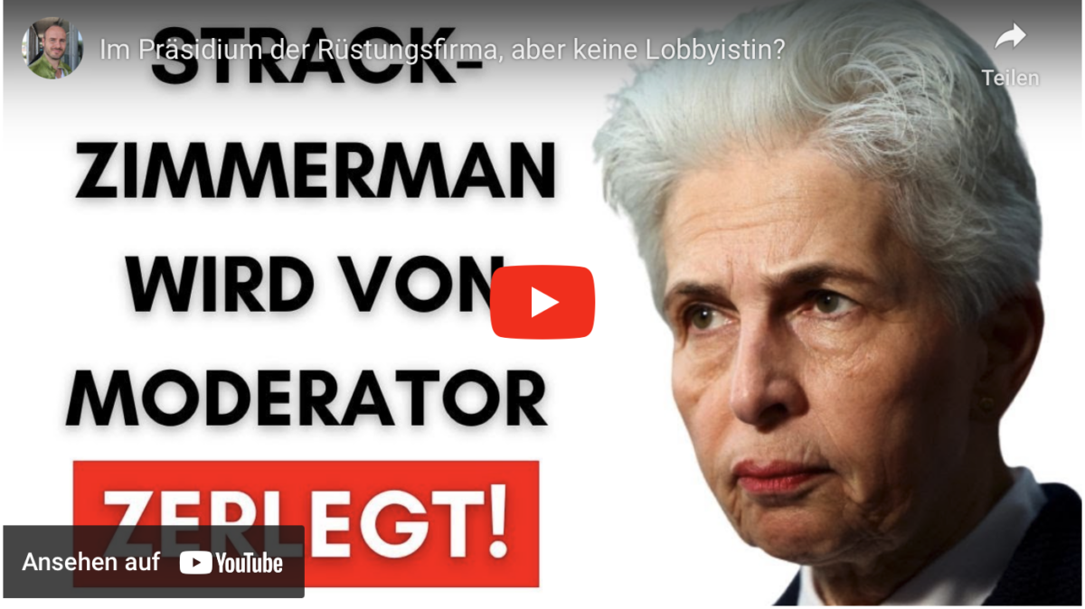 Im Präsidium der Rüstungsfirma, aber keine Lobbyistin?
