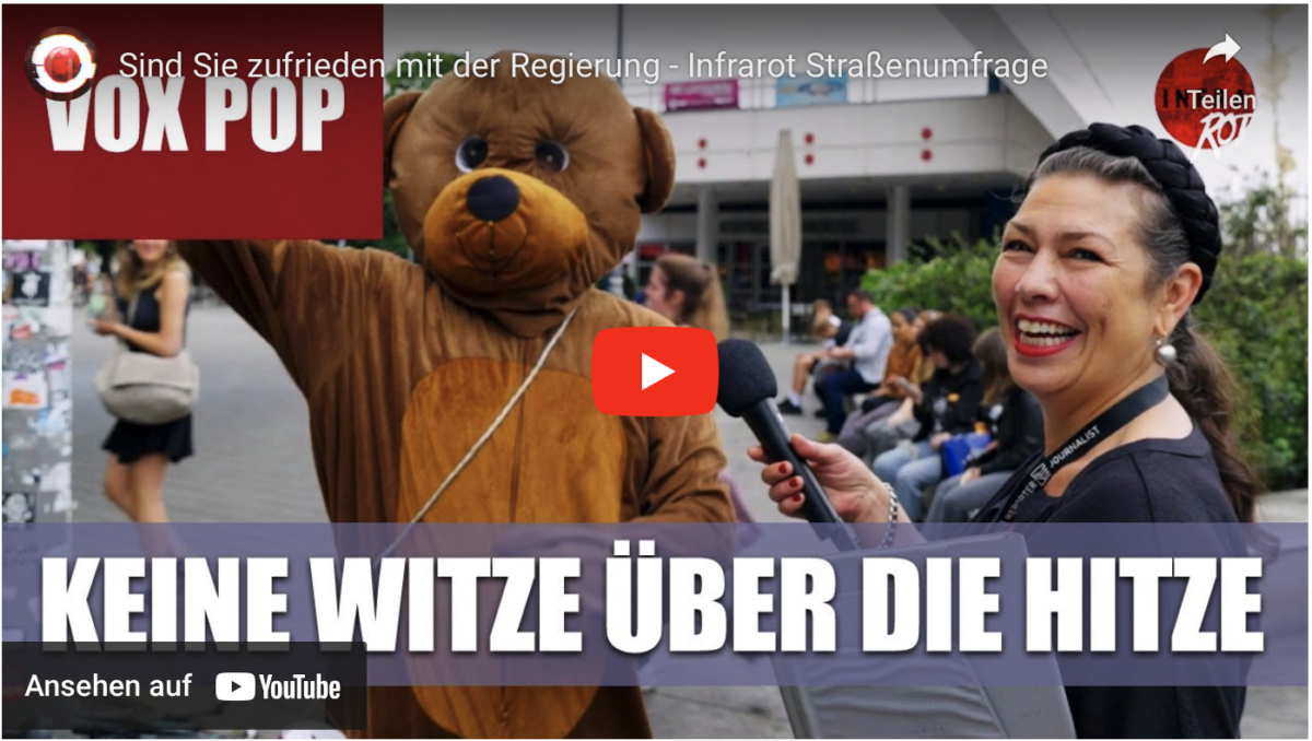 Sind Sie zufrieden mit der Regierung – Infrarot Straßenumfrage