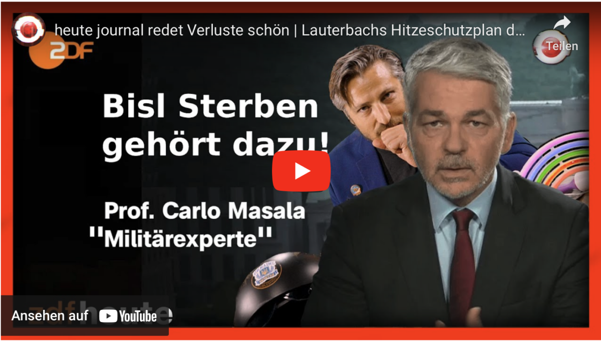 heute journal redet Verluste schön | Lauterbachs Hitzeschutzplan dämlich | NARRATIVSCHLAF