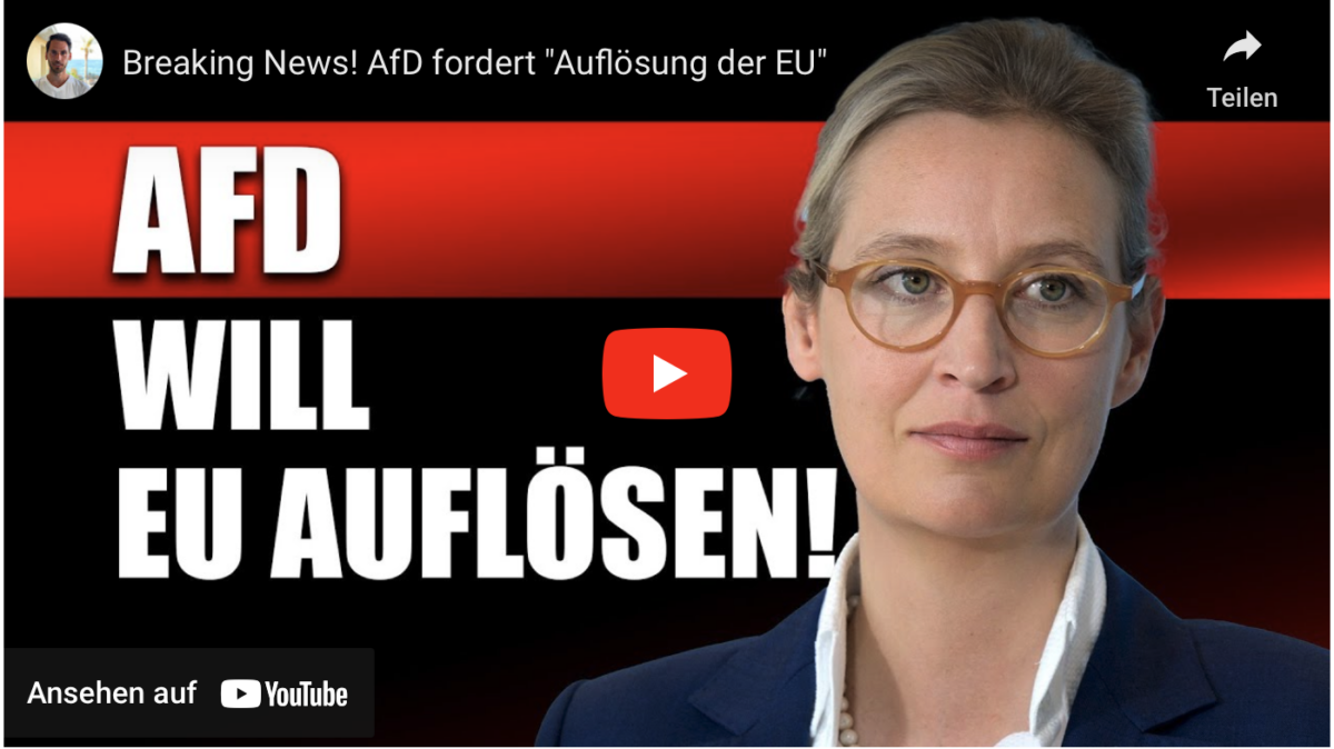 Breaking News! AfD fordert „Auflösung der EU“