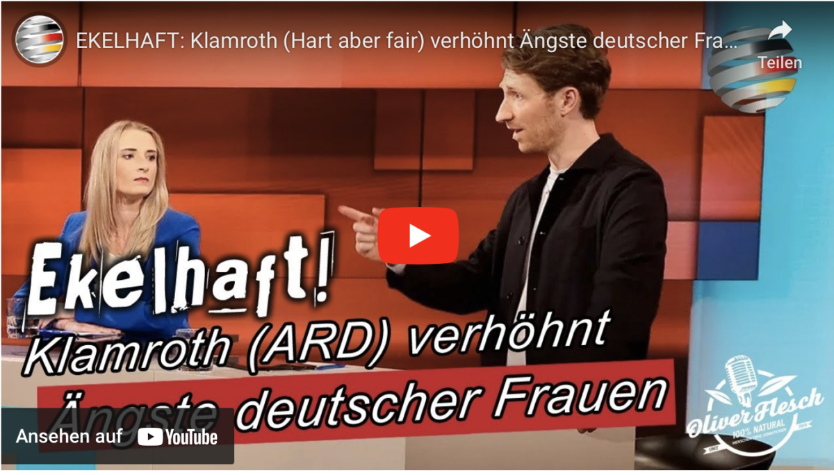 EKELHAFT: Klamroth (Hart aber fair) verhöhnt Ängste deutscher Frauen!