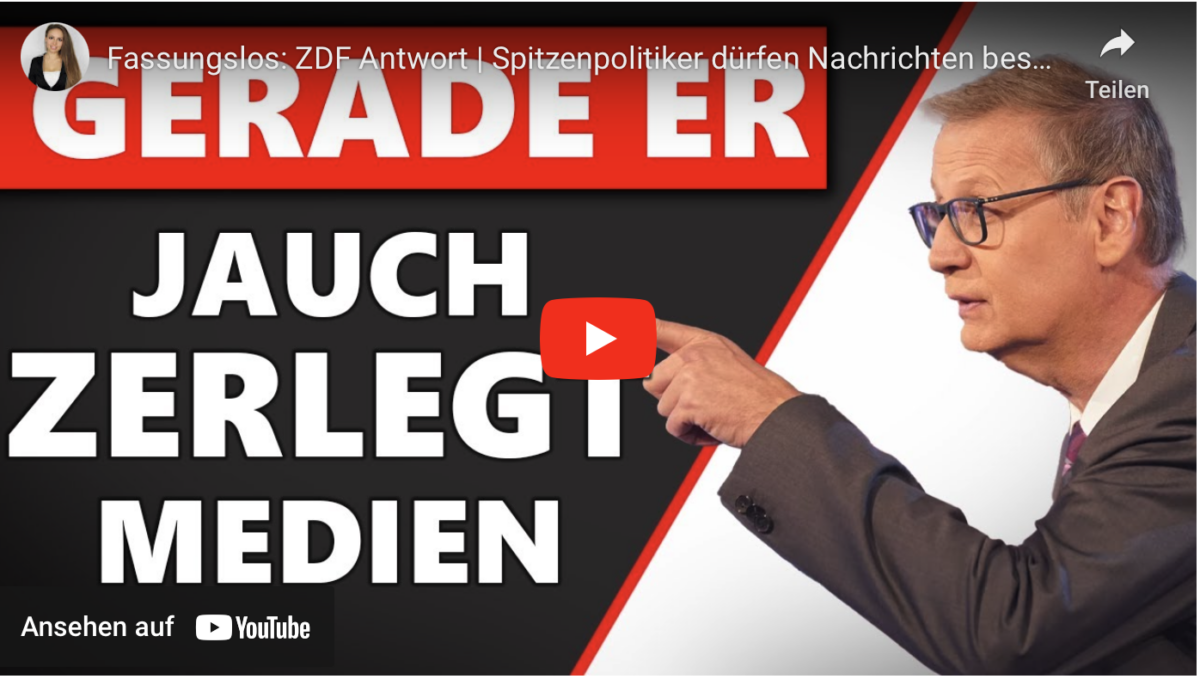 Fassungslos: ZDF Antwort | Spitzenpolitiker dürfen Nachrichten bestimmen!