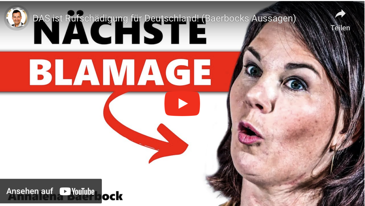 DAS ist Rufschädigung für Deutschland! (Baerbocks Aussagen)