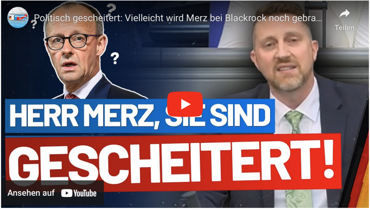 Politisch gescheitert: Vielleicht wird Merz bei Blackrock noch gebraucht…