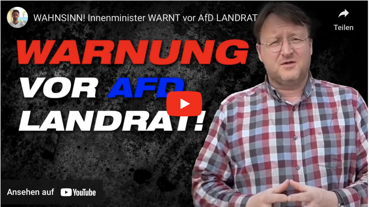 WAHNSINN! Innenminister WARNT vor AfD LANDRAT!