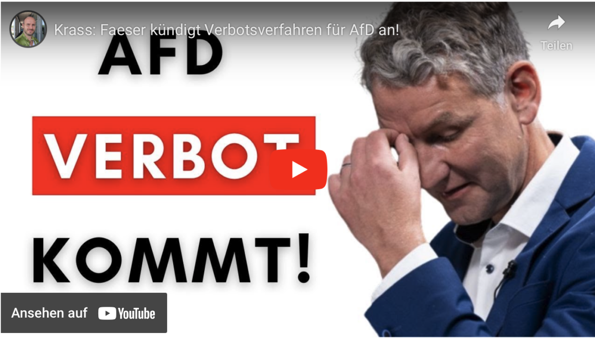 Krass: Faeser kündigt Verbotsverfahren für AfD an!