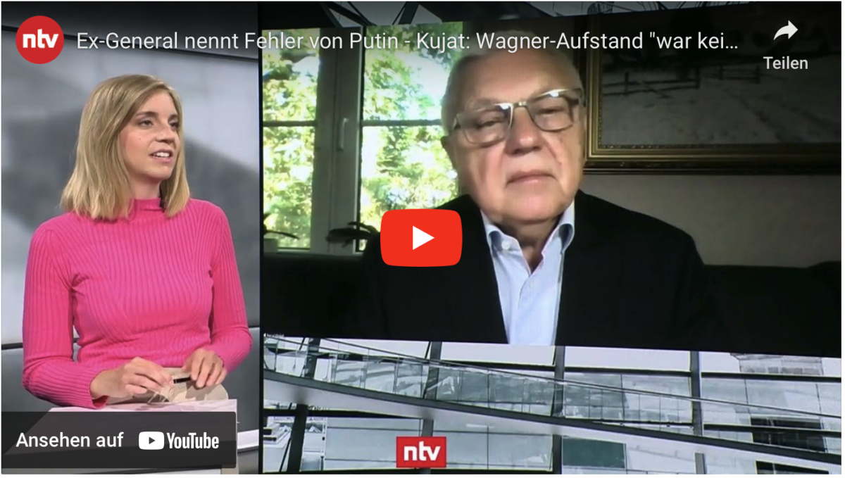 Ex-General nennt Fehler von Putin – Kujat: Wagner-Aufstand „war kein Putschversuch“