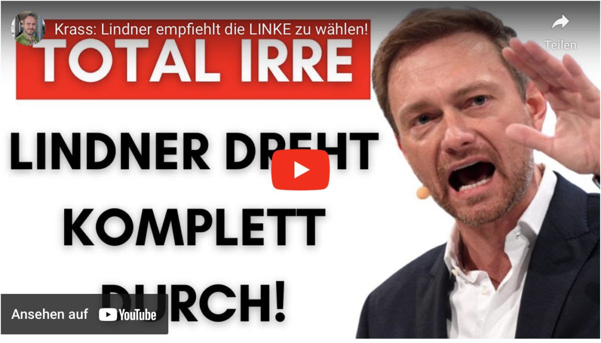 Krass: Lindner empfiehlt die LINKE zu wählen!