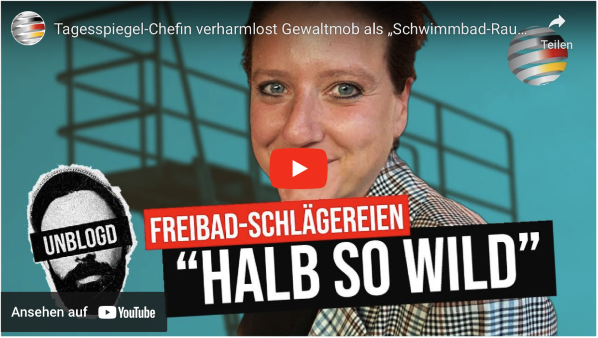 Tagesspiegel-Chefin verharmlost Gewaltmob als „Schwimmbad-Raudis“!