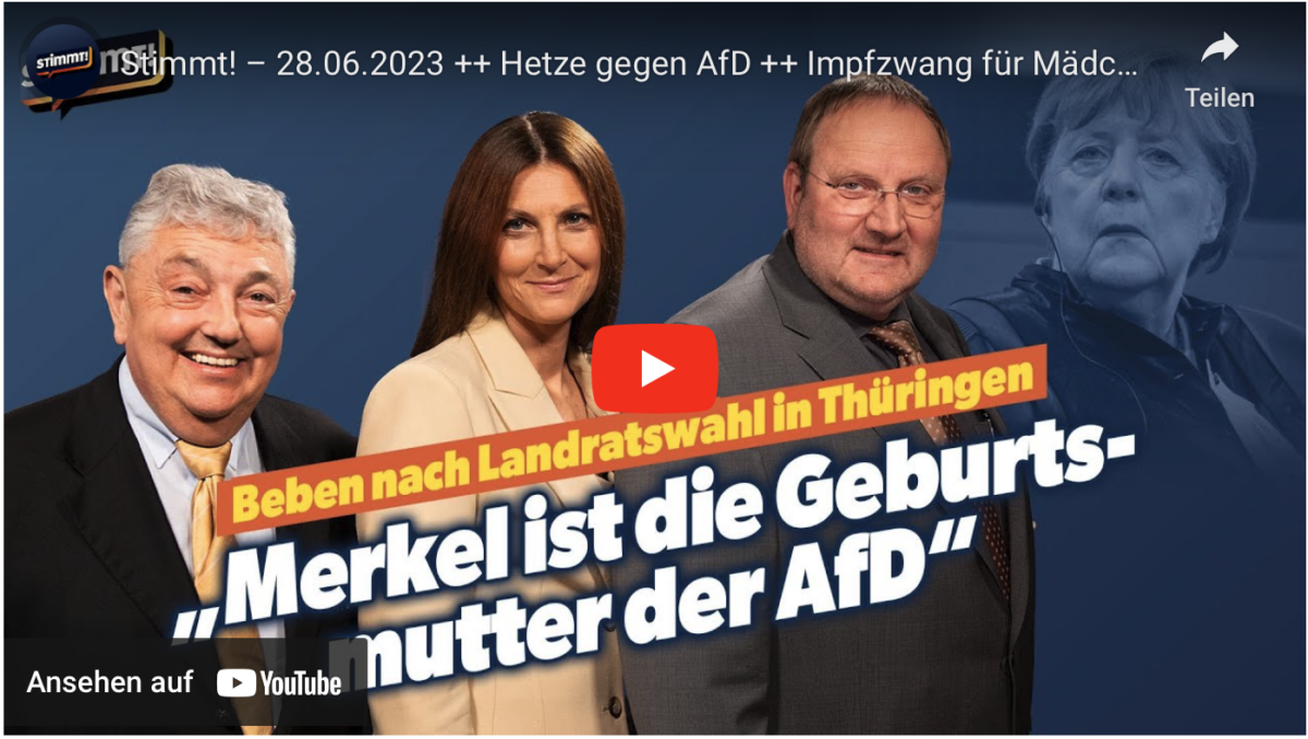 Stimmt! – 28.06.2023 ++ Hetze gegen AfD ++ Impfzwang für Mädchen ++ Fehltritte von ARD&ZDF