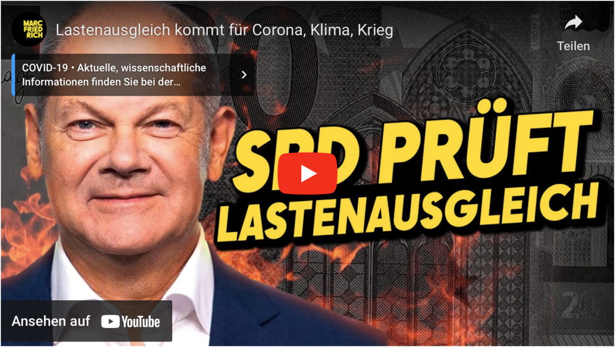 Lastenausgleich kommt für Corona, Klima, Krieg!