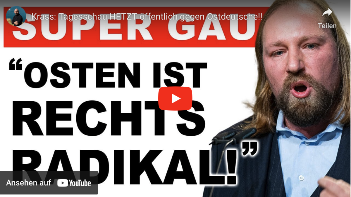 Krass: Tagesschau HETZT öffentlich gegen Ostdeutsche!!