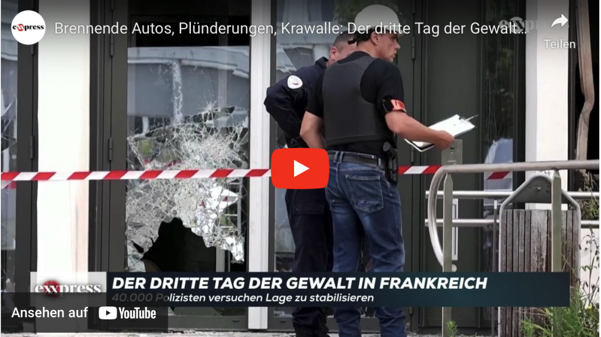 Brennende Autos, Plünderungen, Krawalle: Der dritte Tag der Gewalt in Frankreich!