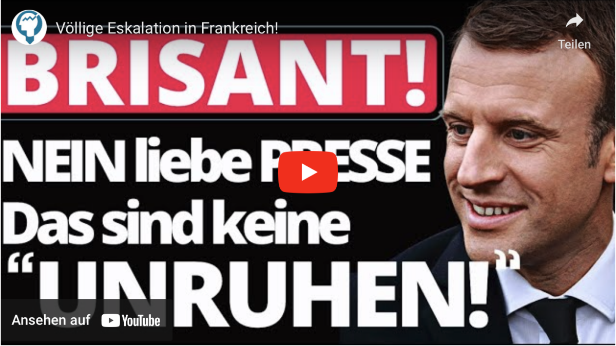 Bürgerkrieg? Völlige Eskalation in Frankreich!