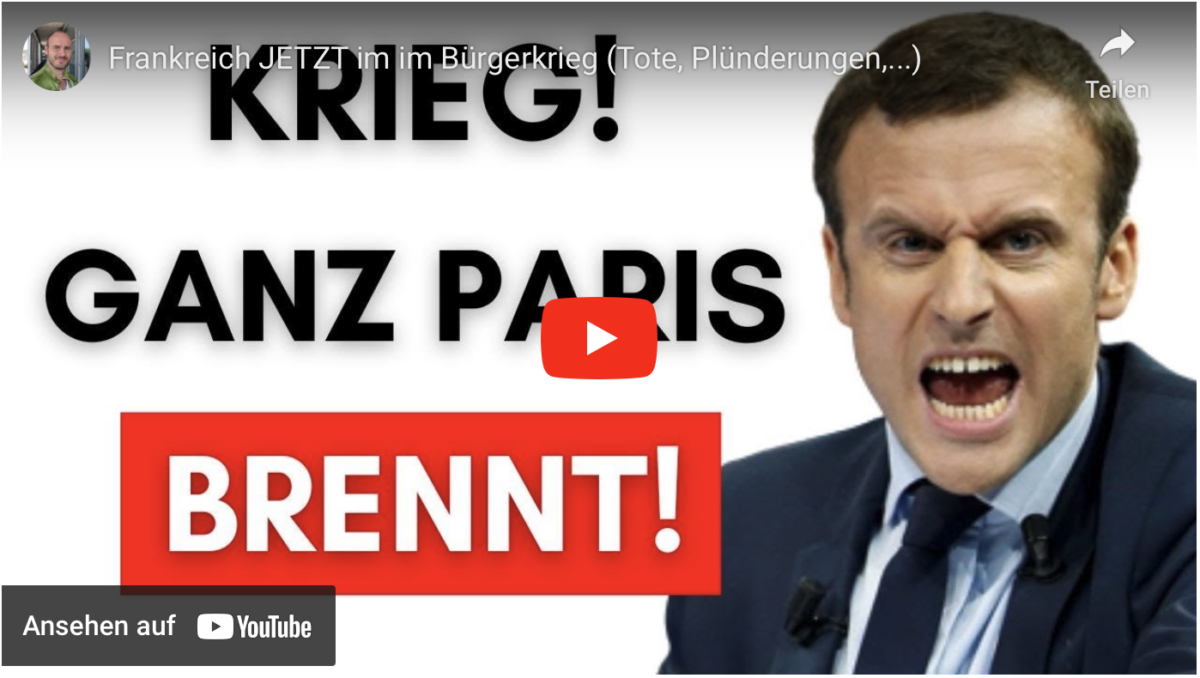 Frankreich JETZT im im Bürgerkrieg (Tote, Plünderungen,…)