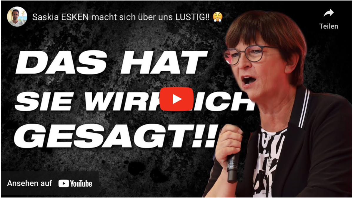 Saskia ESKEN macht sich über uns LUSTIG!!