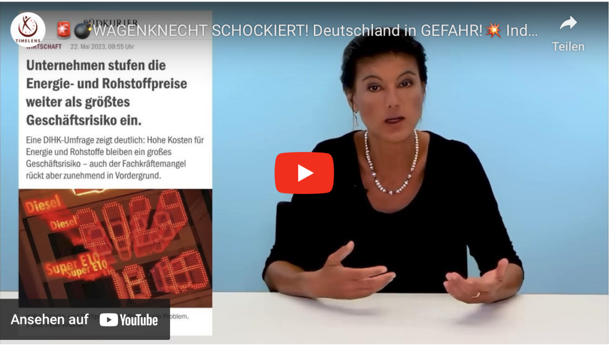 WAGENKNECHT SCHOCKIERT! Deutschland in GEFAHR! Industrie-Exodus beginnt! AMPEL zertört D!