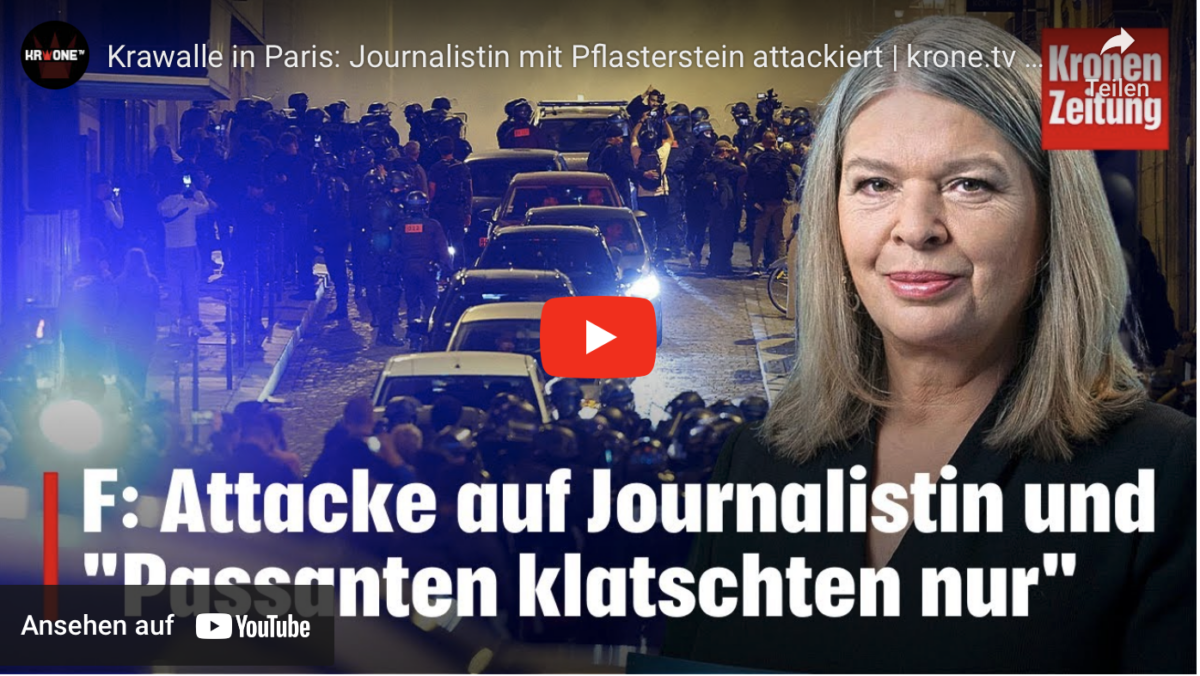 Krawalle in Paris: Journalistin mit Pflasterstein attackiert!