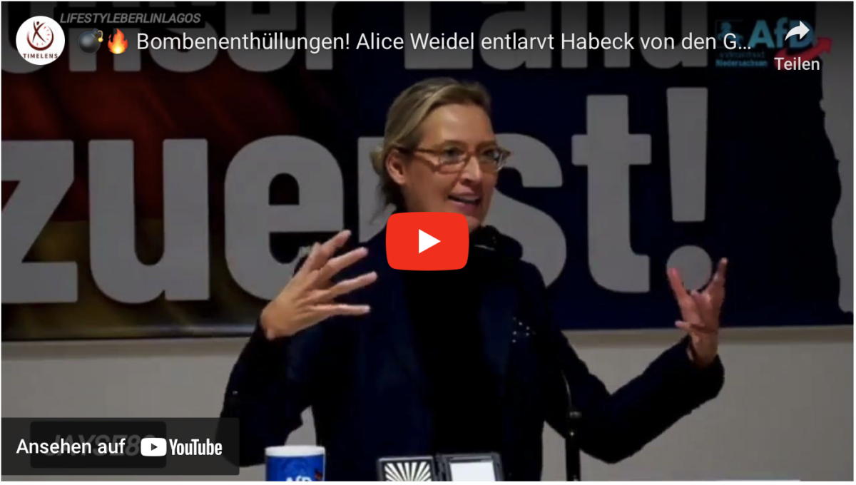 Bombenenthüllungen! Alice Weidel entlarvt Habeck von den Grünen!