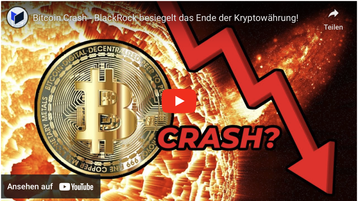 Bitcoin Crash – BlackRock besiegelt das Ende der Kryptowährung!