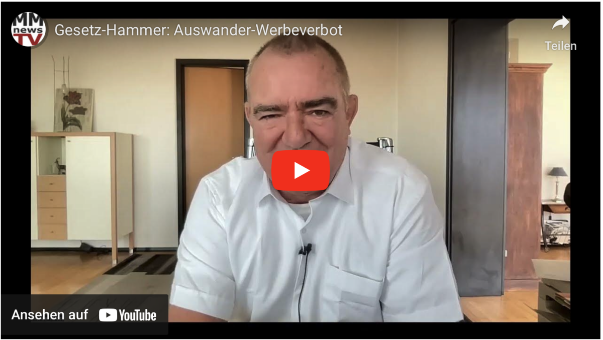 Gesetz-Hammer: Auswander-Werbeverbot