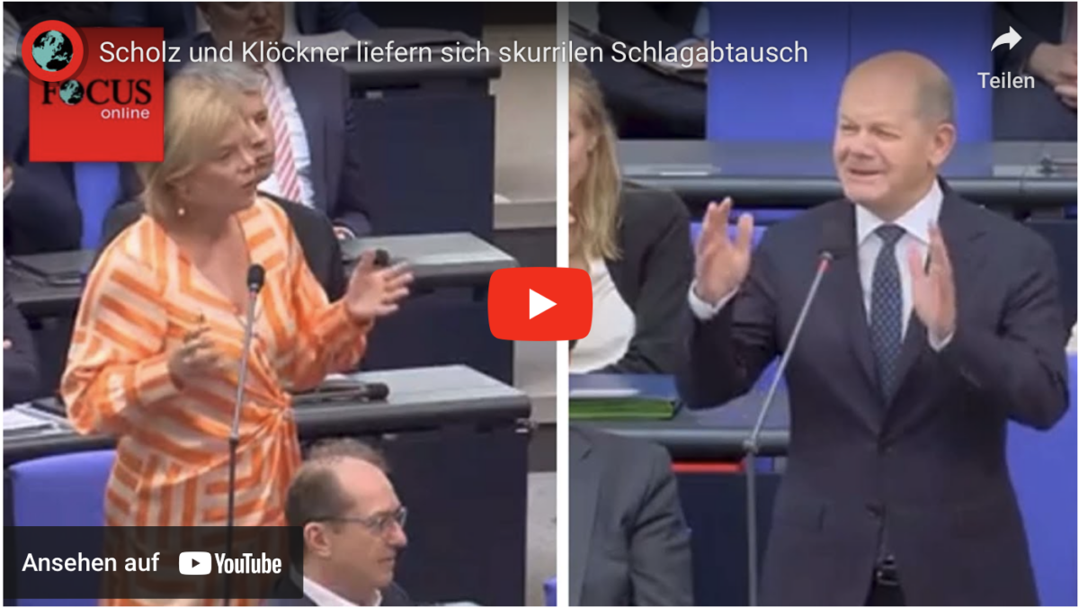 Scholz und Klöckner liefern sich skurrilen Schlagabtausch
