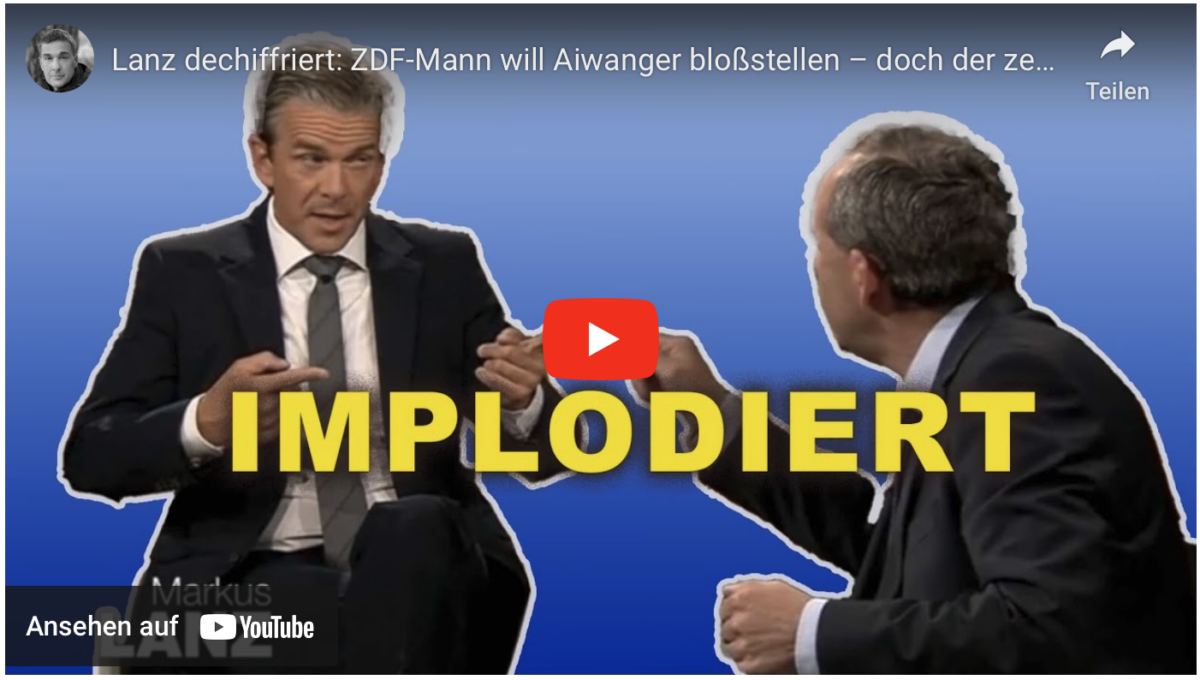 Lanz dechiffriert: ZDF-Mann will Aiwanger bloßstellen – doch der zerlegt ihn, Lanz steht nackt da.