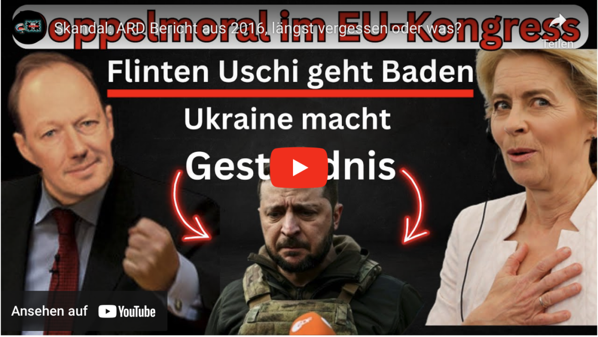 Skandal: ARD Bericht aus 2016, längst vergessen oder was?