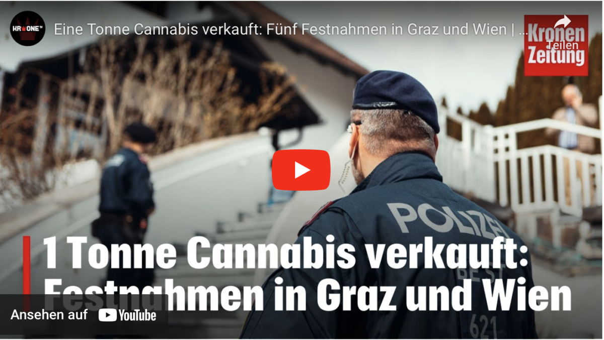 Eine Tonne Cannabis verkauft: Fünf Festnahmen in Graz und Wien!