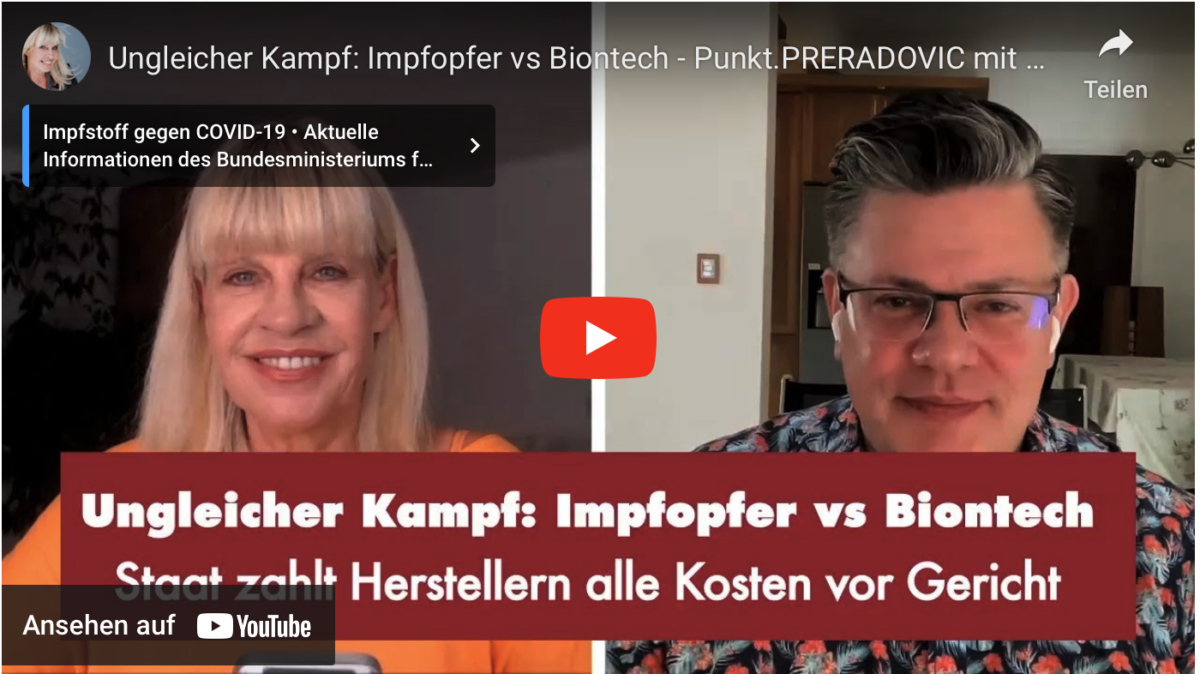 Ungleicher Kampf: Impfopfer vs Biontech – Punkt.PRERADOVIC