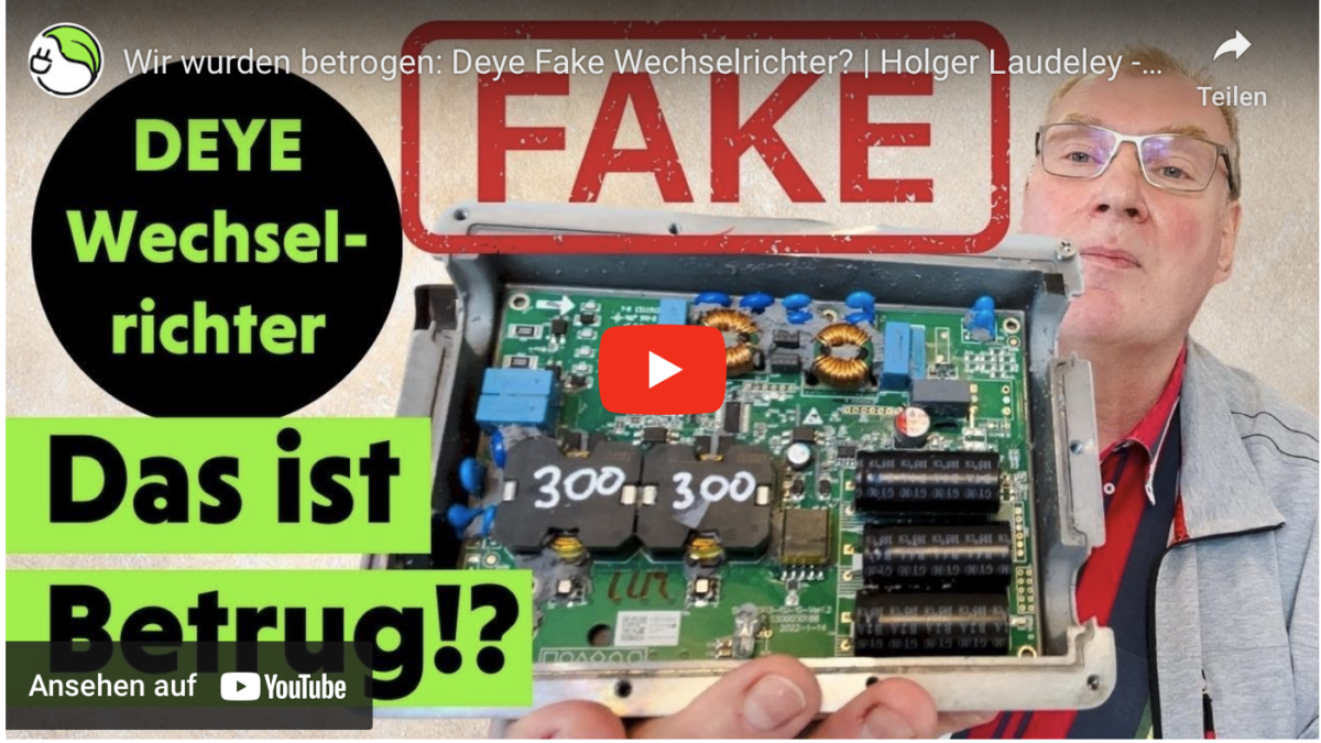 Wir wurden betrogen: Deye Fake Wechselrichter?