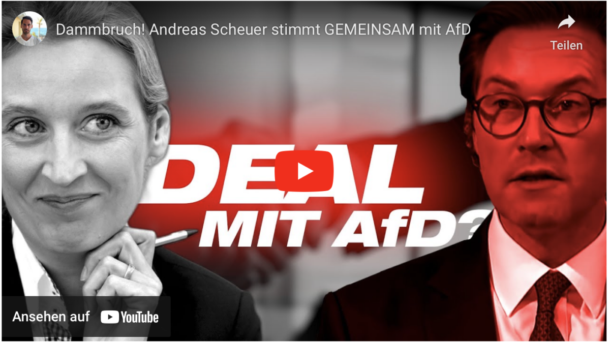 Dammbruch! Andreas Scheuer stimmt GEMEINSAM mit AfD!