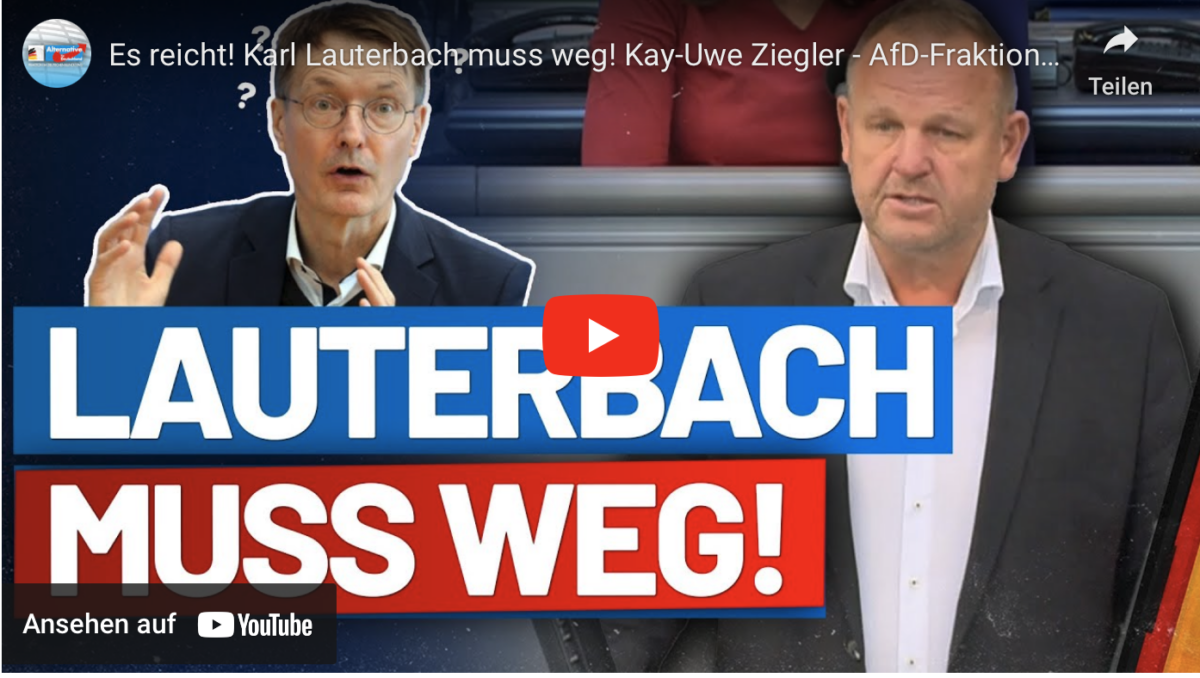 Es reicht! Karl Lauterbach muss weg! Kay-Uwe Ziegler