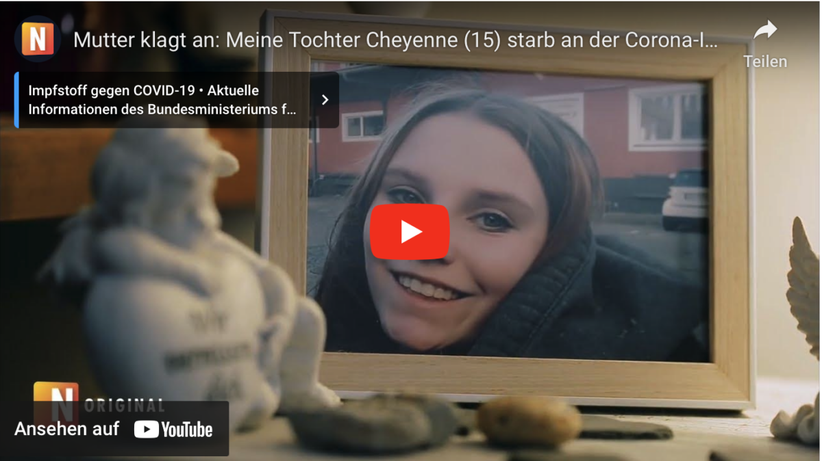 Mutter klagt an: Meine Tochter Cheyenne (15) starb an der Corona-Impfung!