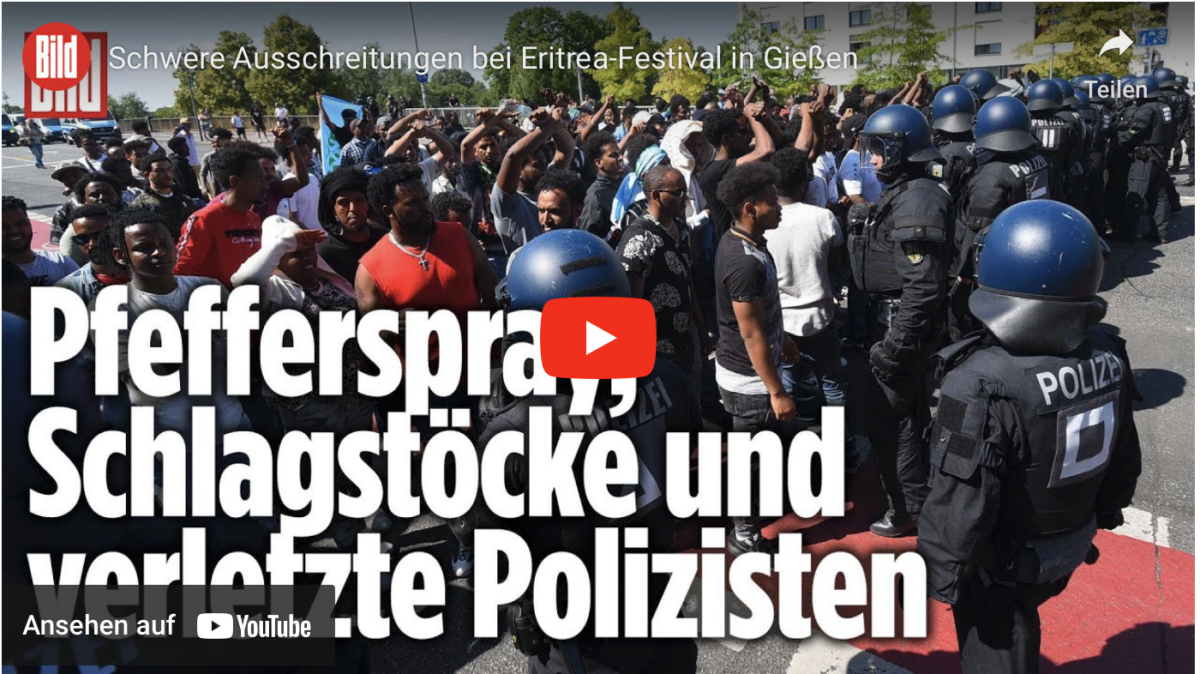 Unzensiert: Schwere Ausschreitungen bei Eritrea-Festival in Gießen!