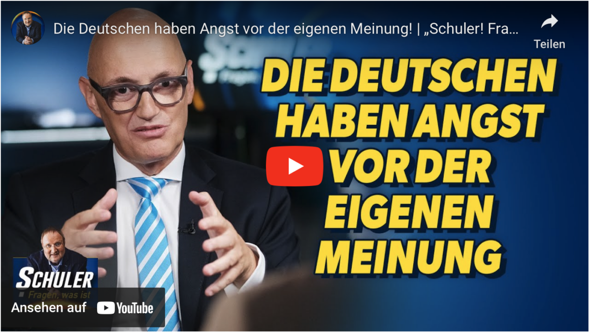 Die Deutschen haben Angst vor der eigenen Meinung!