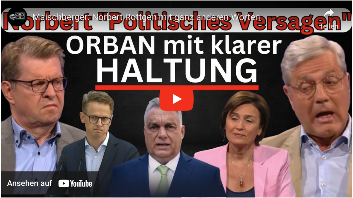 Maischberger: Norbert Röttgen mit ganz anderen Worten!