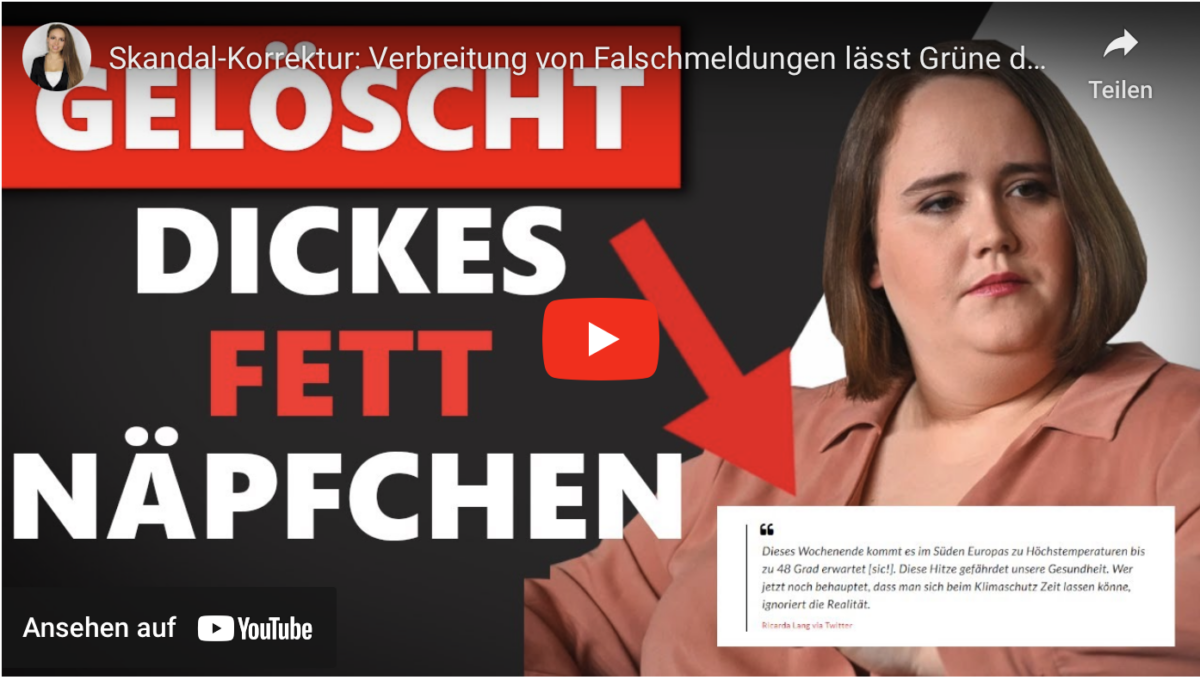 Skandal-Korrektur: Verbreitung von Falschmeldungen lässt Grüne dumm dastehen!