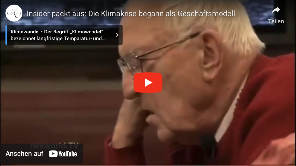 Insider packt aus: Die Klimakrise begann als Geschäftsmodell!