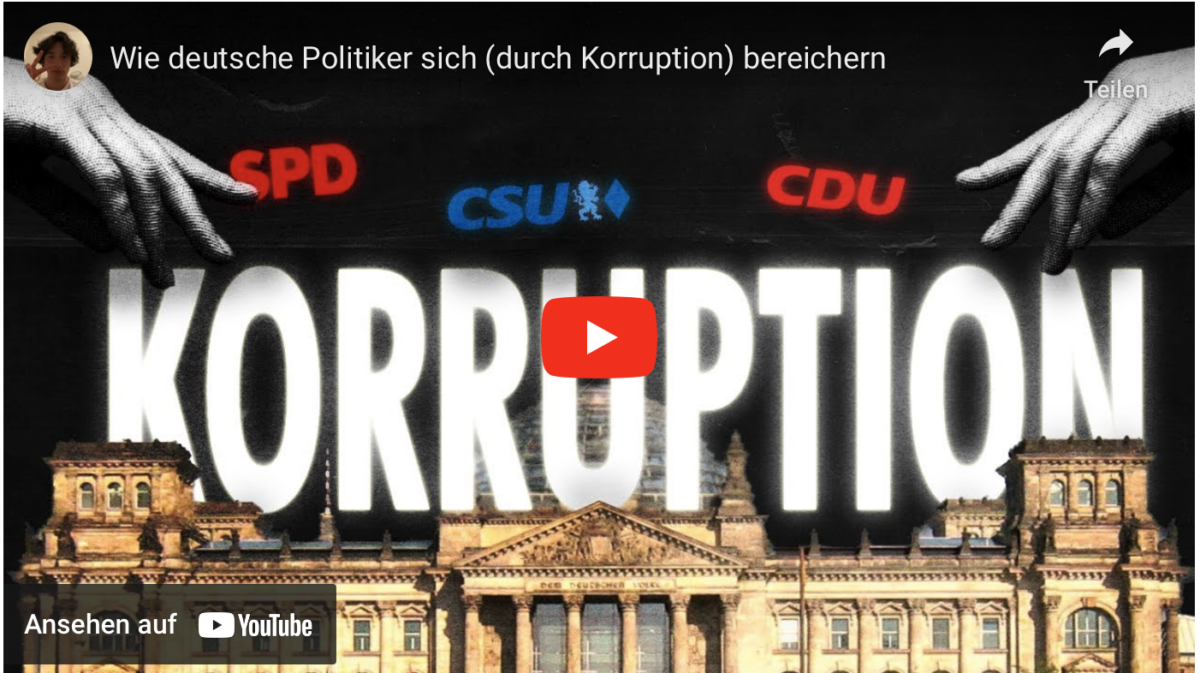 Wie deutsche Politiker sich (durch Korruption) bereichern