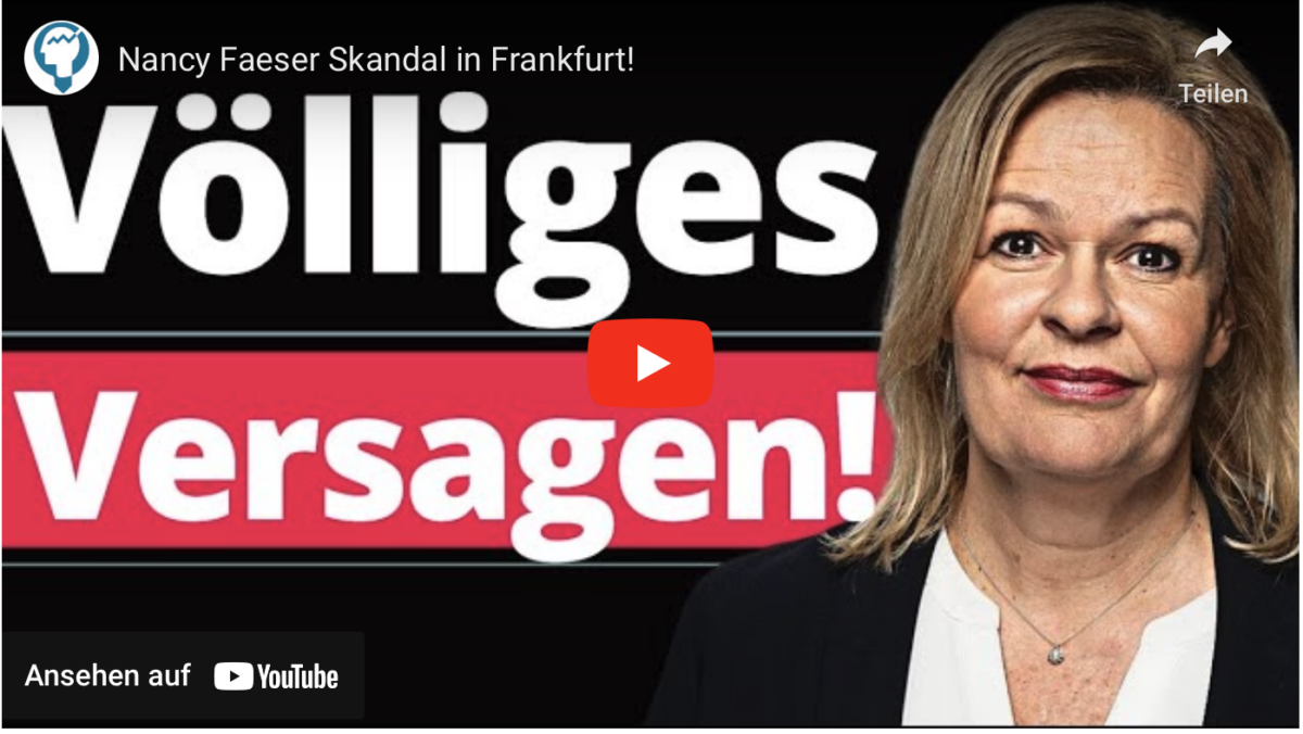 Nancy Faeser Skandal in Frankfurt!