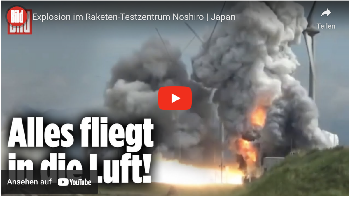Explosion im Raketen-Testzentrum Noshiro | Japan