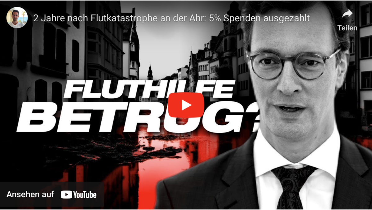 2 Jahre nach Flutkatastrophe an der Ahr: 5% Spenden ausgezahlt
