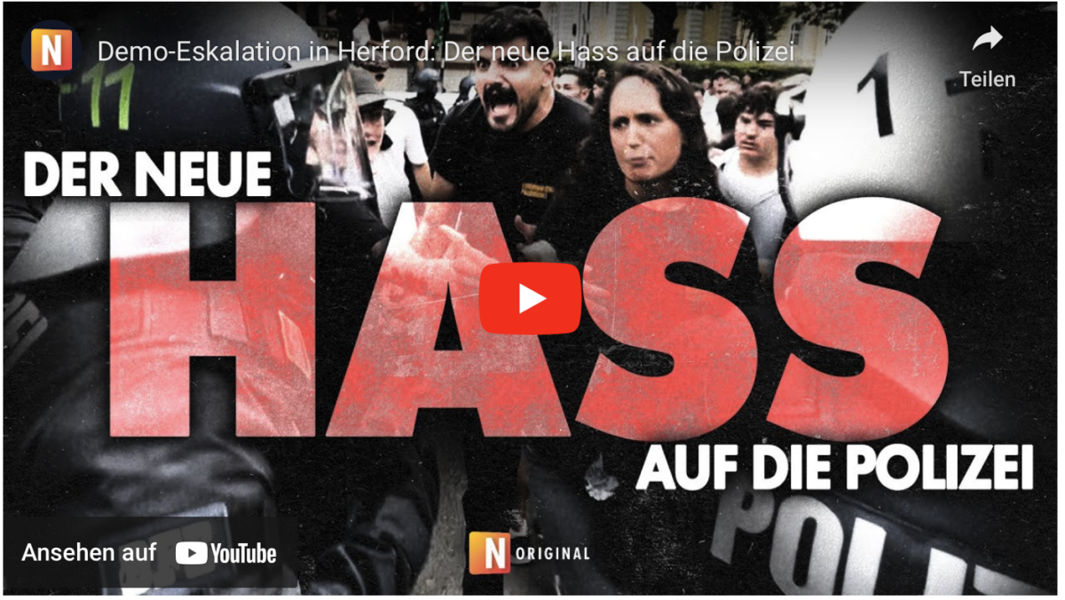 Demo-Eskalation in Herford: Der neue Hass auf die Polizei!