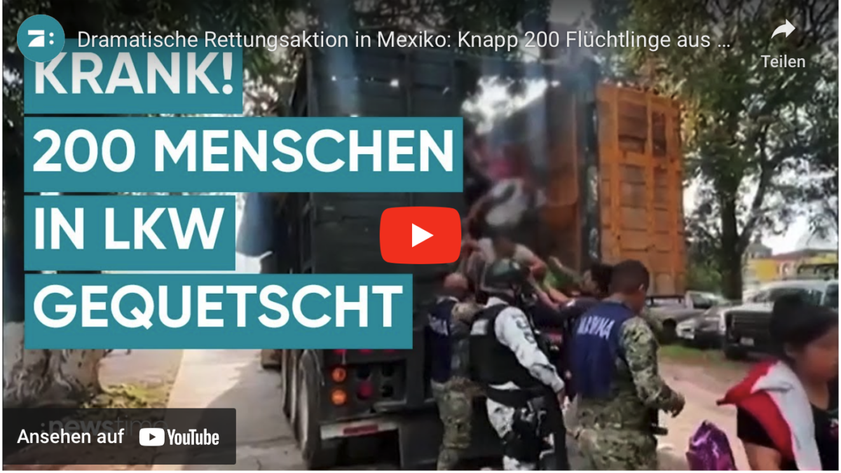 Dramatische Rettungsaktion in Mexiko: Knapp 200 Flüchtlinge aus LKW befreit