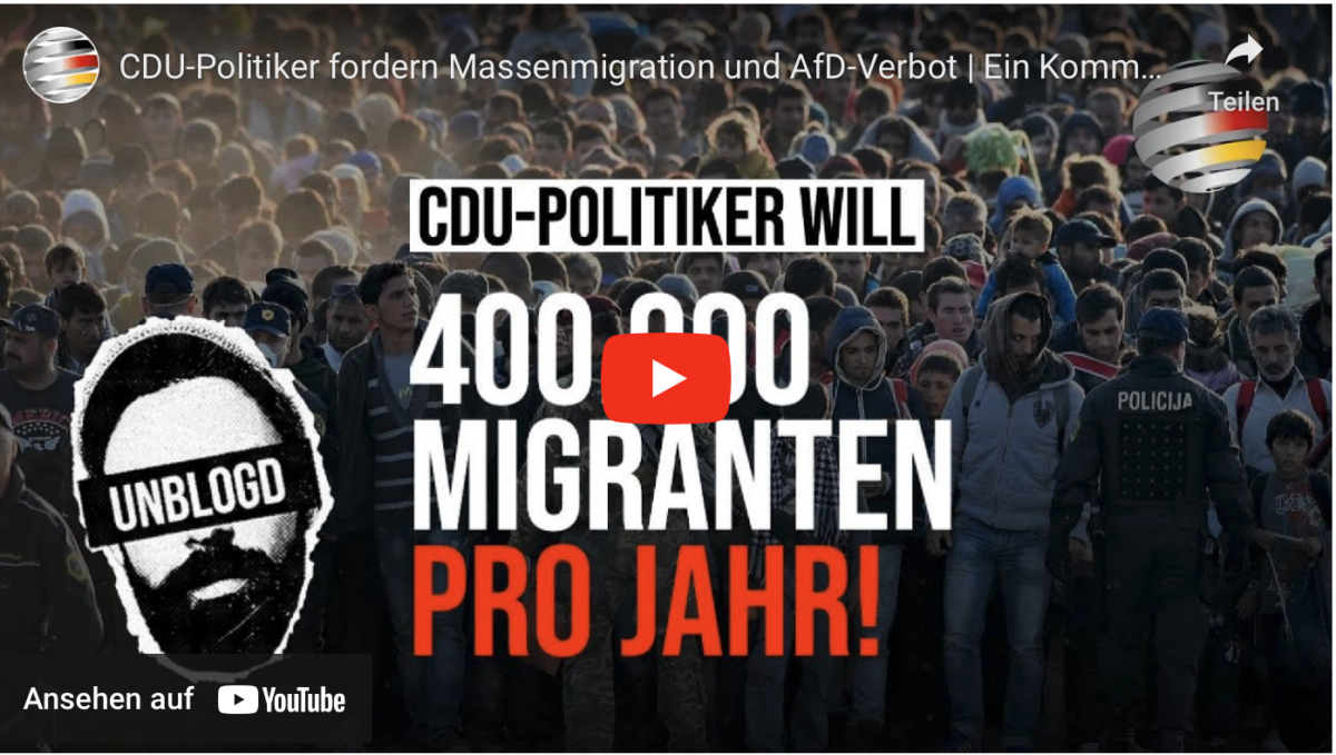 CDU-Politiker fordern Massenmigration und AfD-Verbot