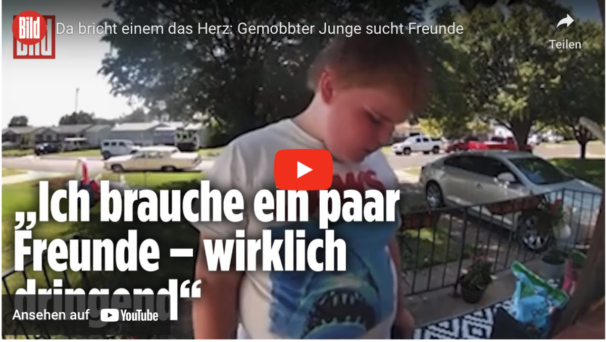 Da bricht einem das Herz: Gemobbter Junge sucht Freunde