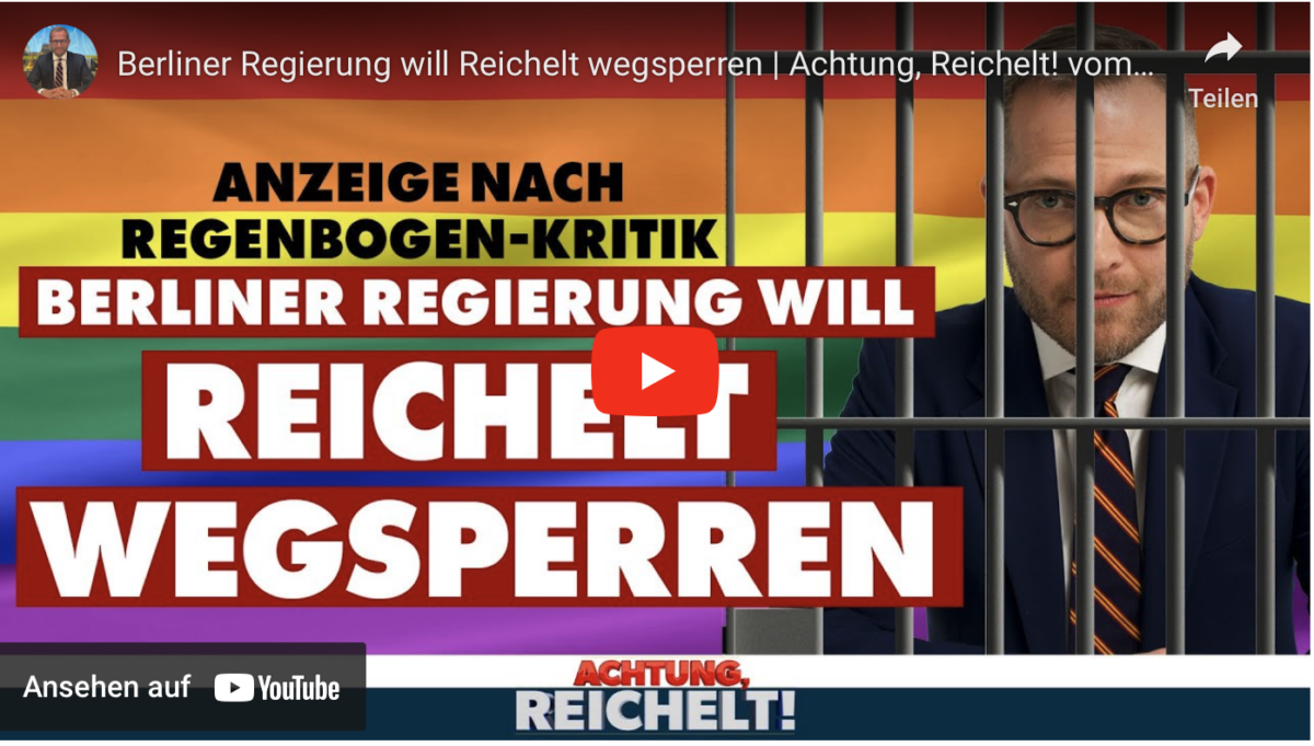Berliner Regierung will Reichelt wegsperren!