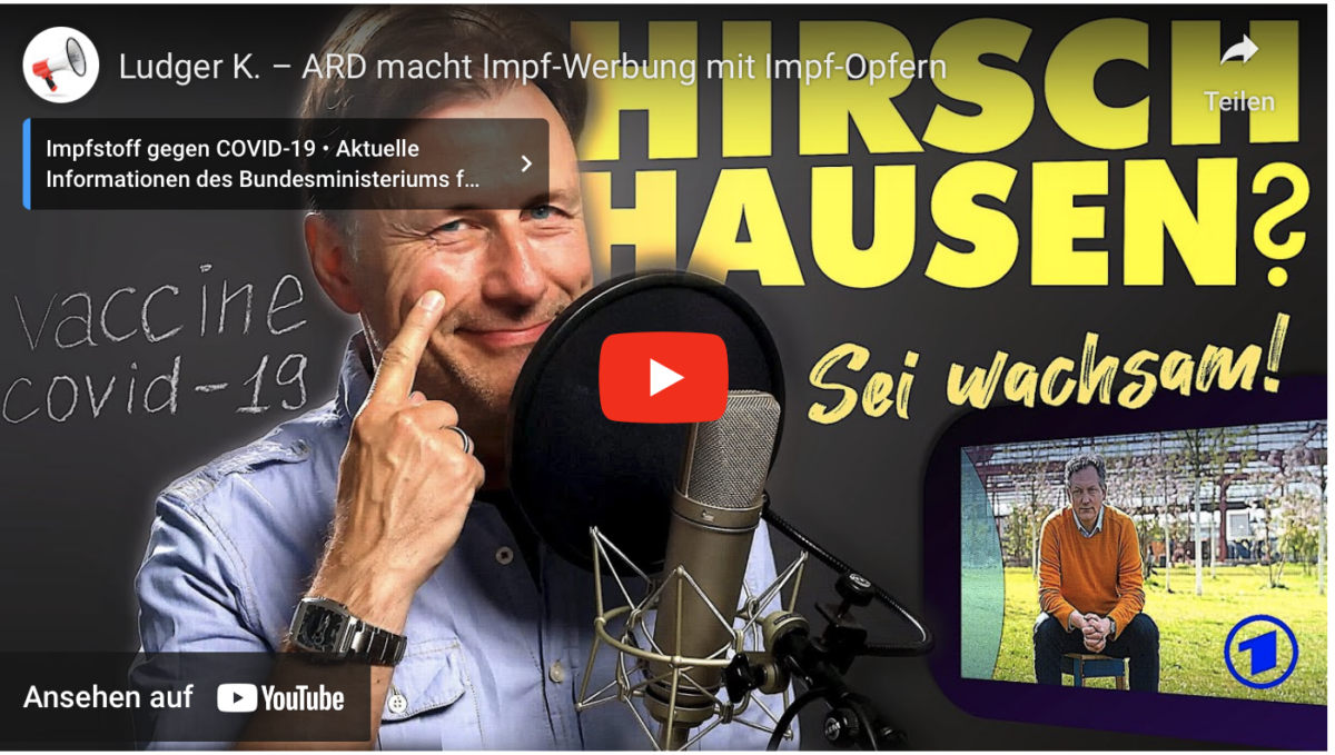Ludger K. – ARD macht Impf-Werbung mit Impf-Opfern!